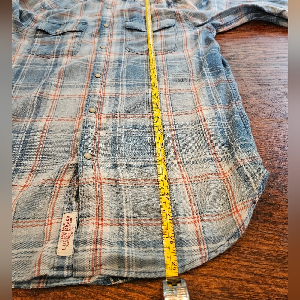 Lucky Brand Western Pearl Snap Sz S - Picture 6 of 7